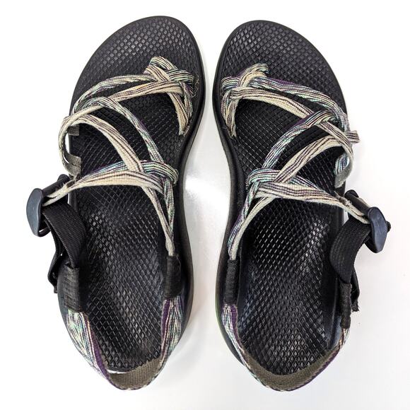 Chaco Womens ZX/2 Sandals Pixel Weave Classic Hiking Outdoor Gorpcore Toe Loop 8 - Picture 4 of 12